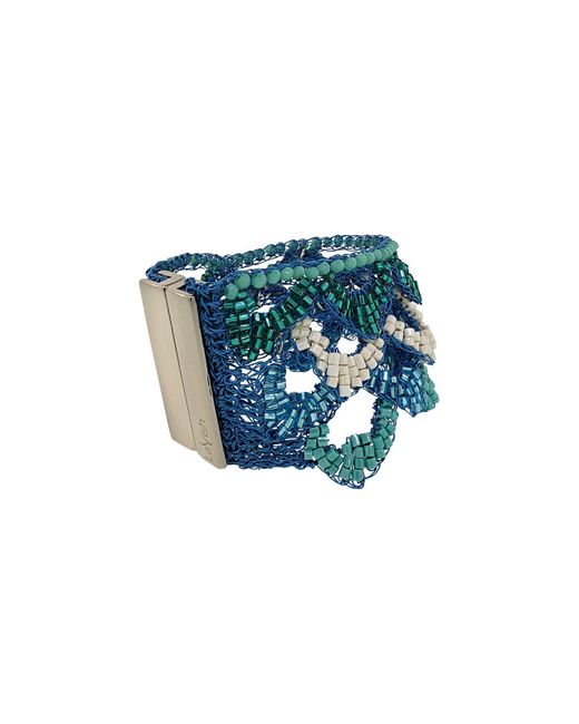 Lavish by Tricia Milaneze Ocean Blue Mix Mermaid Maxi Handmade Crochet Bracelet
