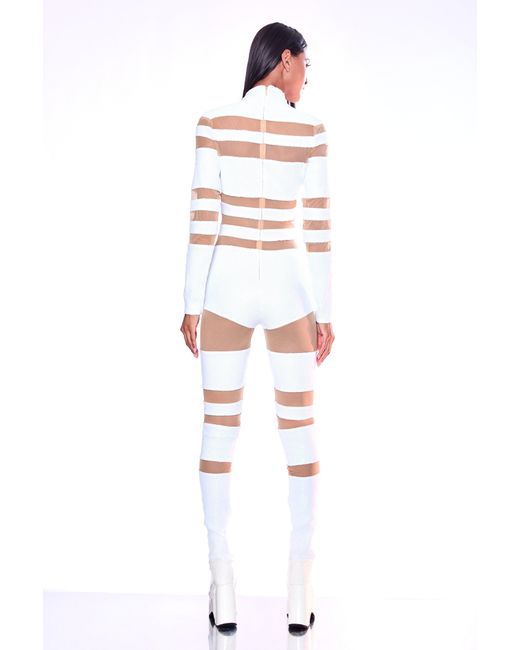 Harmonia Ny White Venusian Catsuit By Dani Watanabe