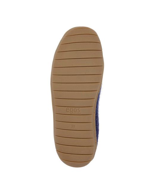 Egos Blue Rubber Sole Slipper