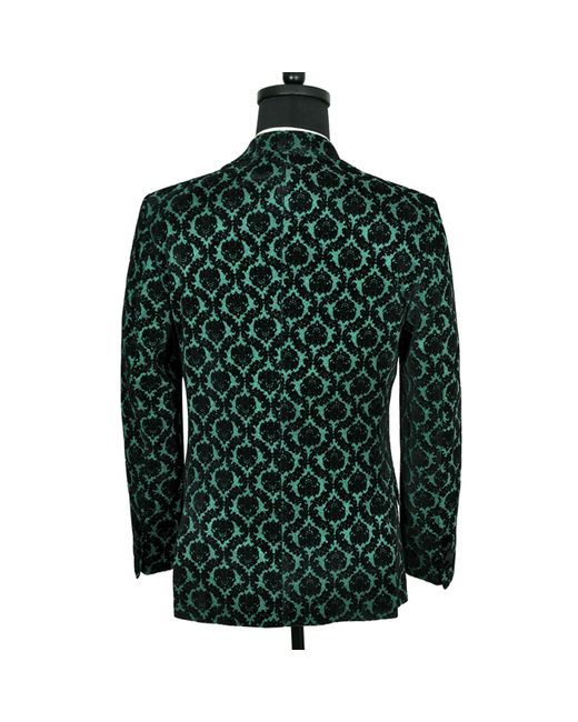 DAVID WEJ Green Washington Floral Jacquard Blazer – for men