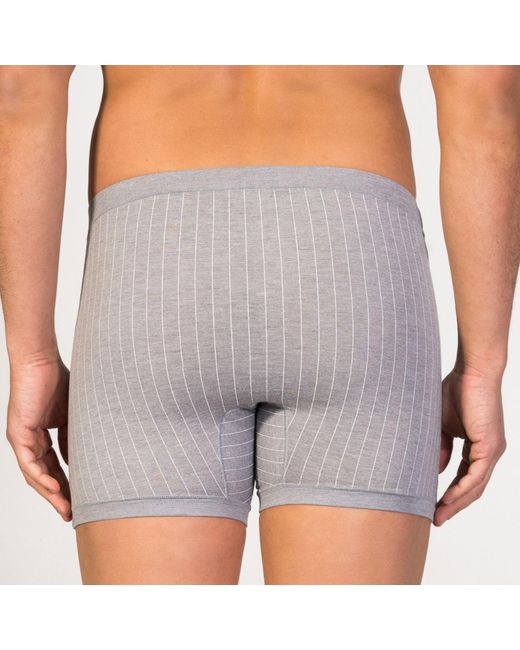 Zd - Zero Defects Gray Helios Diplomatic Fly Front Boxer Egyptian Cotton for men