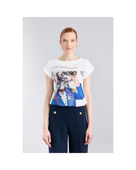 The Extreme Collection Blue Printed T-Shirt With Graphic Illustration