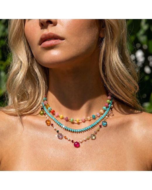 Native Gem Metallic Neon Opal Necklace