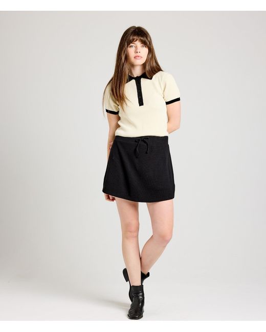 Known Supply Black Collared Sweater Polo