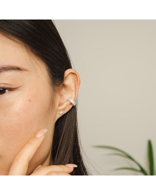 BLOOMTINE | Earth Angel HQ Blue Illuminess Premium Sterling Double Ear Cuff