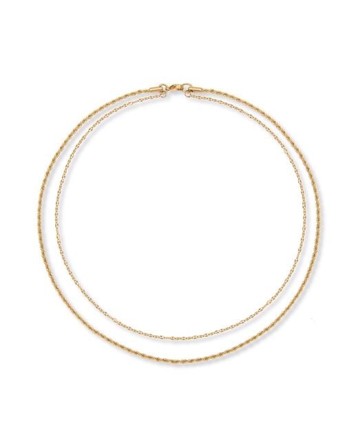 A Weathered Penny Metallic Contrast Layered Necklace