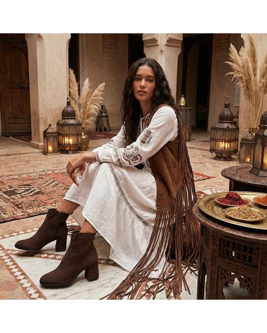 By Virgo Brown Maggie Warm Lined Suede Leather Boot