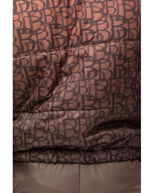 Maison Bogomil Brown Down Jacket With Original Print for men