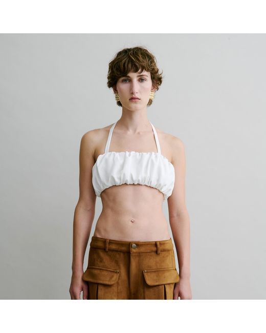Luroq London White Bubble Halter Top