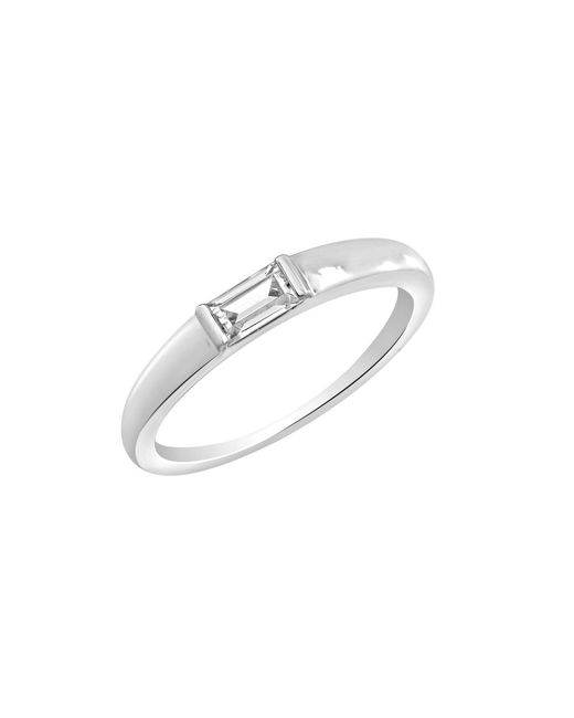 Diamonbliss White Marilyn Monroe Solo Baguette Dainty Stackable Ring