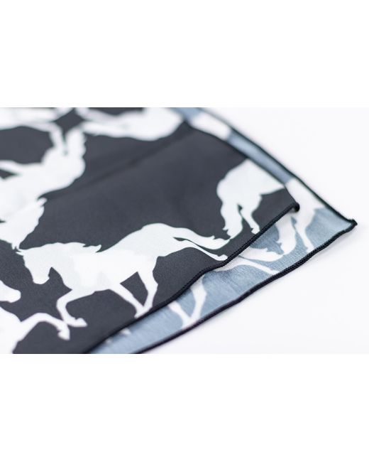 FORZA CAVALLO Black Mirror Horse Square Scarf