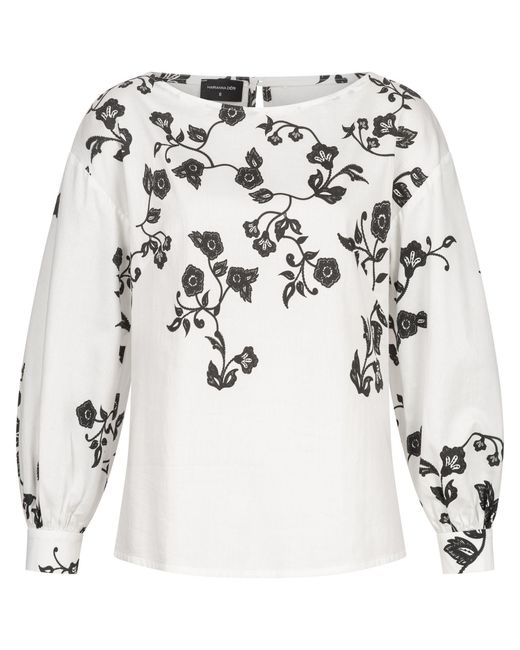 Marianna Déri White And- Floral Blouse