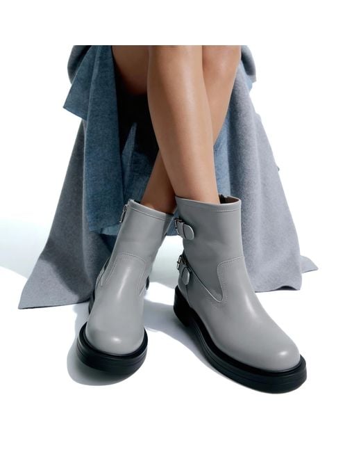 By Virgo Gray Benedith Handcrafted Leather Boot