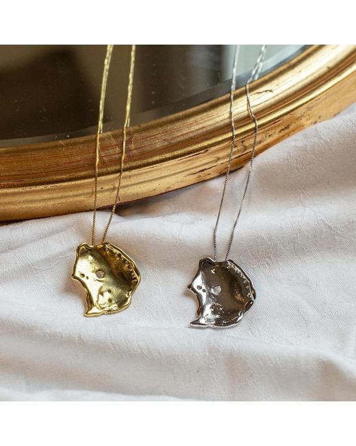 EVA REMENYI Metallic Talisman Moon Necklace