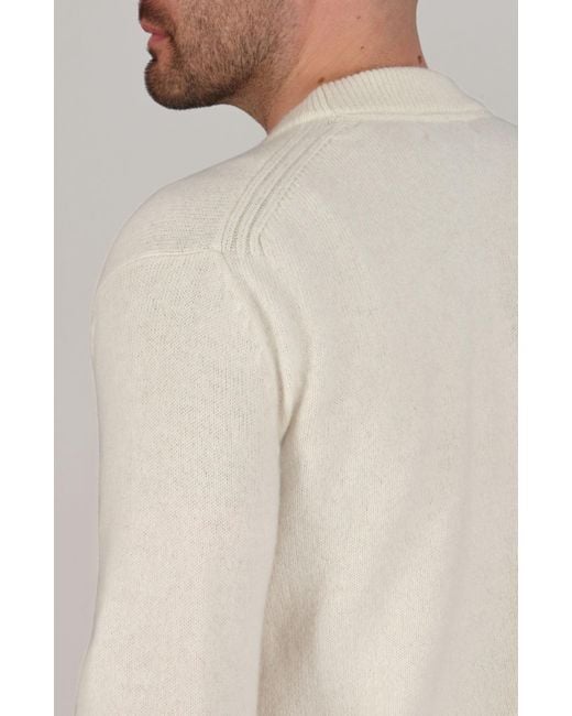 Paul James Knitwear White Lambswool Alfie Cardigan for men
