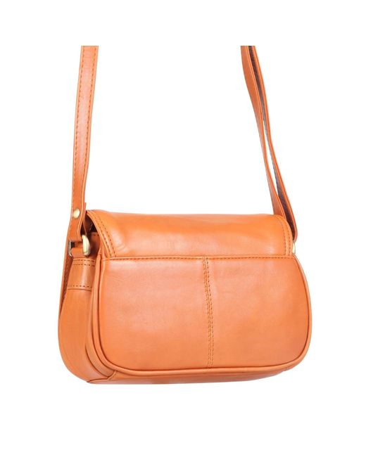 Lloyd Baker Orange Amritsar Leather Crossbody Bag