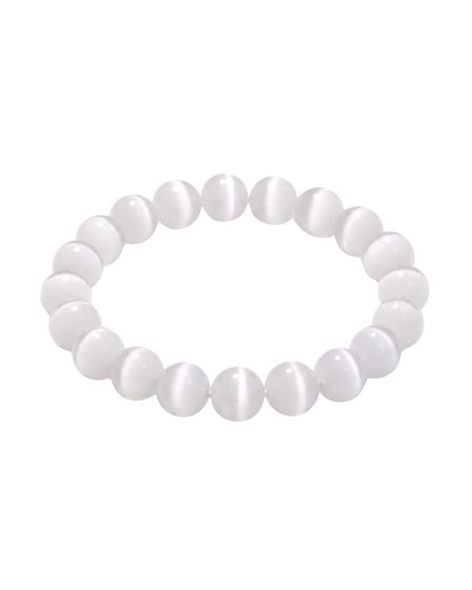 seree White Manifest Collection Intuition Cat's Eye Beaded Bracelet