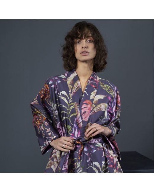 Decoflux Home Purple Cotton Maternity Robe