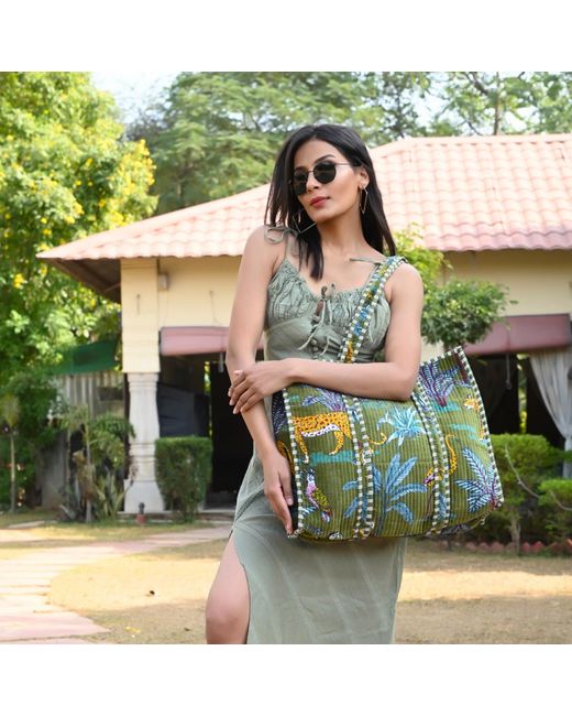 Conscious Yoga Collective Green The Jungle Tote