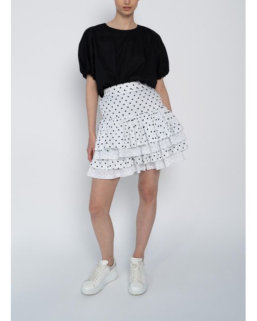 Helene Galwas White Gwyneth Skirt