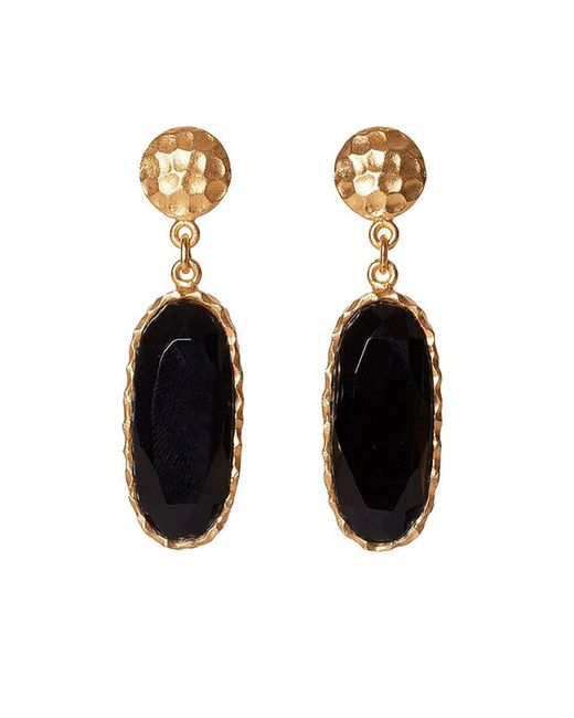 Christina Greene Black Mini Drop Earrings