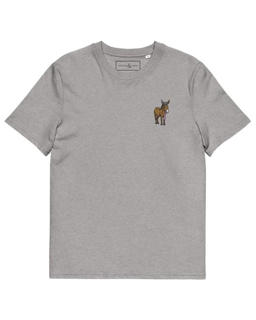 Anchor and Crew Gray Heather Smart Ass Actual Life Organic Cotton Embroidered T-Shirt for men