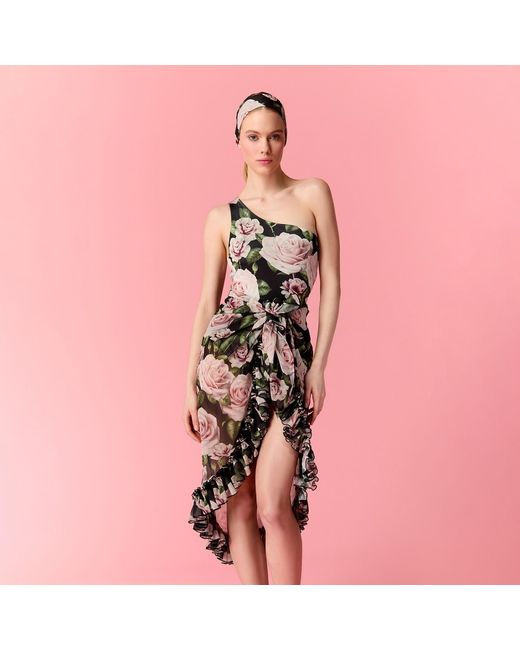 Nur Karaata Brown Lily Bloom Long Pareo