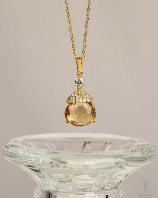 The Jewelz Metallic Citrine Radiance Sterling Necklace