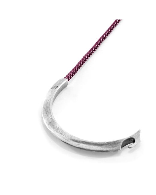 Anchor and Crew Purple Aubergine Hove & Rope Bracelet for men