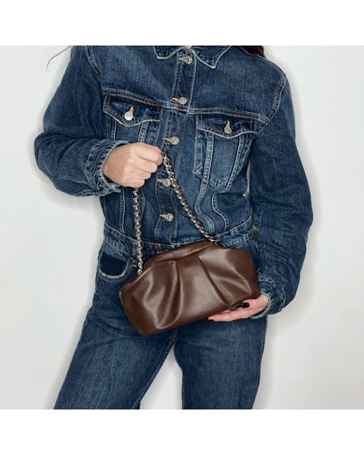Ruj Heritage Brown Mini Puffy Bag Cioccolato Fondente
