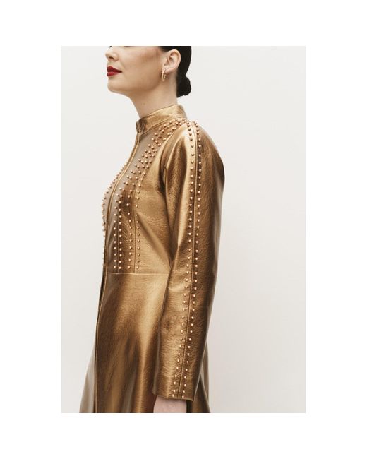 Roqaia Fashion House Brown Golden Armor