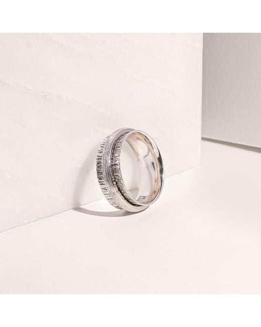 Charlotte's Web Jewellery White Nature Gratitude Spinning Ring