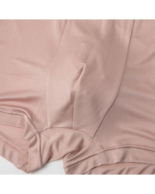 Soft Strokes Silk Pink Set Of Two Knitted Silk Trunks for men
