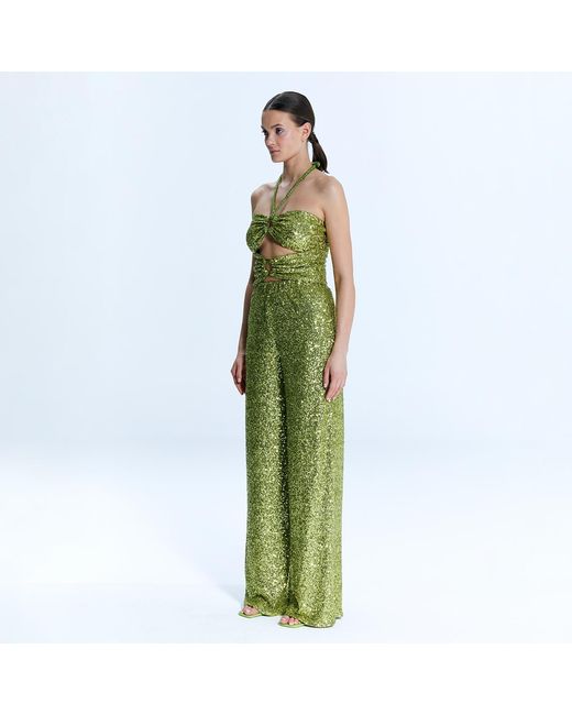 Nur Karaata Green Faena Top & Pant Set