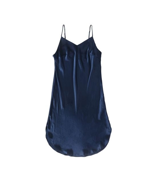 Soft Strokes Silk Blue River Nymph Pure Silk Slip Dress