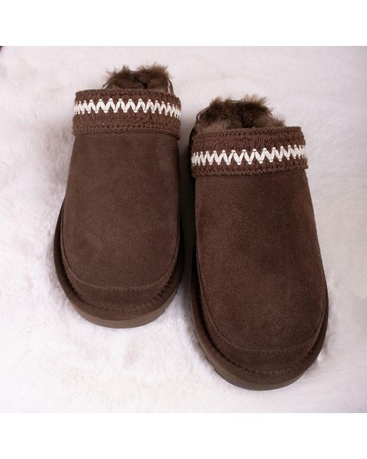 Pretty You London Red Hallie Sheepskin Multiway Slippers
