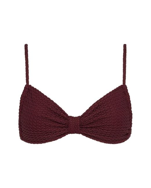 Montce Purple Crochet Devin Bikini Top