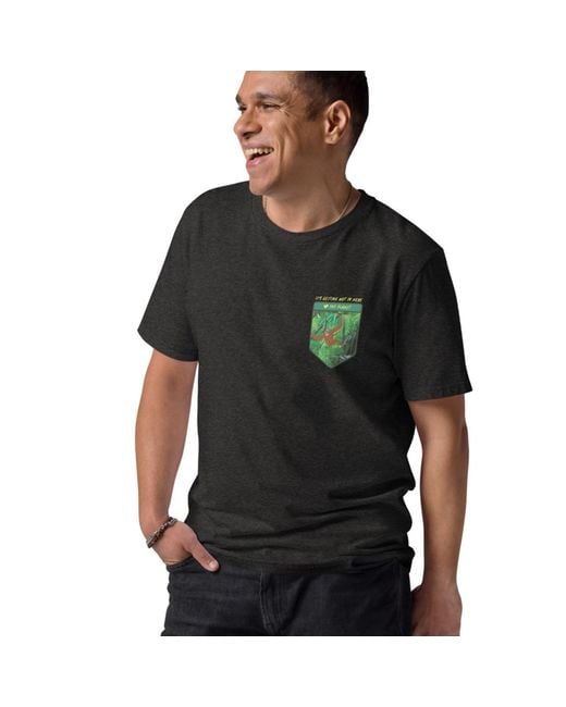 Anchor and Crew Black Heather Think Ocean Orangutan Love The Planet Organic Cotton T-Shirt for men
