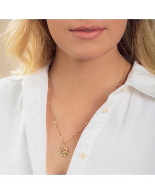 Maya Brenner Metallic Zodiac Necklace