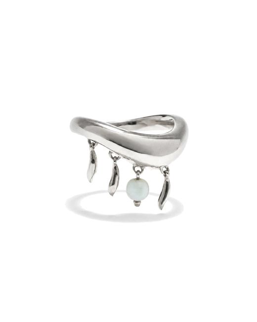 Stone Fruit White Fishbone Ring
