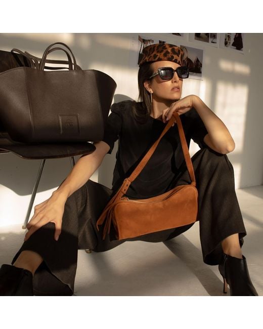 Tarea Studio Brown Dark Suede Frida Bag