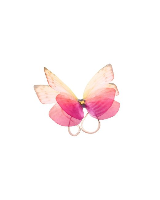 Oana Savu Pink Sterling Silk Butterfly Adjustable Ring