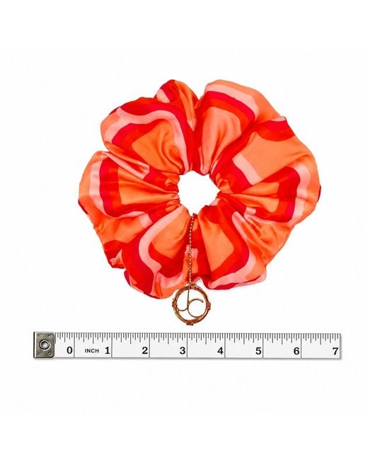 Julia Clancey Red Super Sized Luxe Link Mango Silk Scrunchy