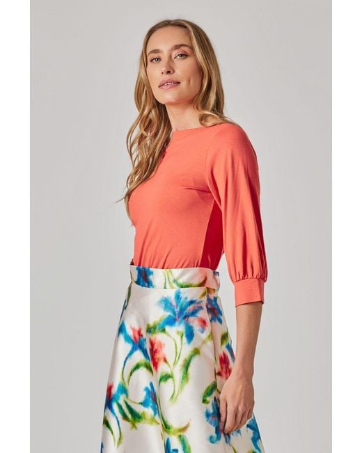 Marianna Déri Red Boat Neckline Top