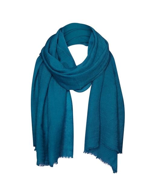 Alie Street London Blue Aurielle Silk Wool Scarf Tapestry