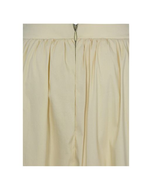 Miss Circle New York White Wina Lemon Cotton Poplin Low-Waisted Maxi Skirt