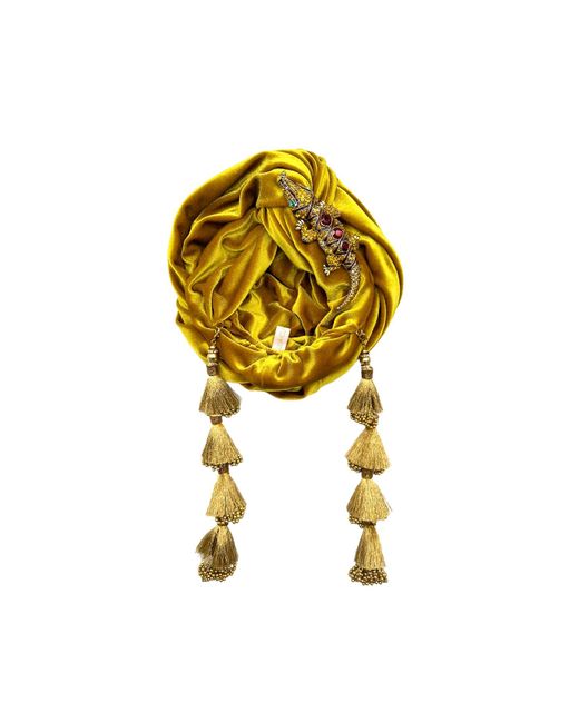 Julia Clancey Yellow Golden Ruby Alligator Dorado Turban