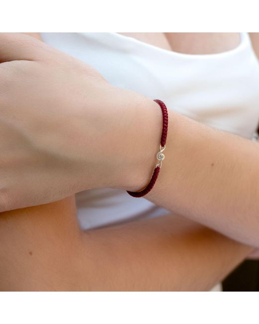 Harbour Uk Red Melody Treble Clef Rope Bracelet