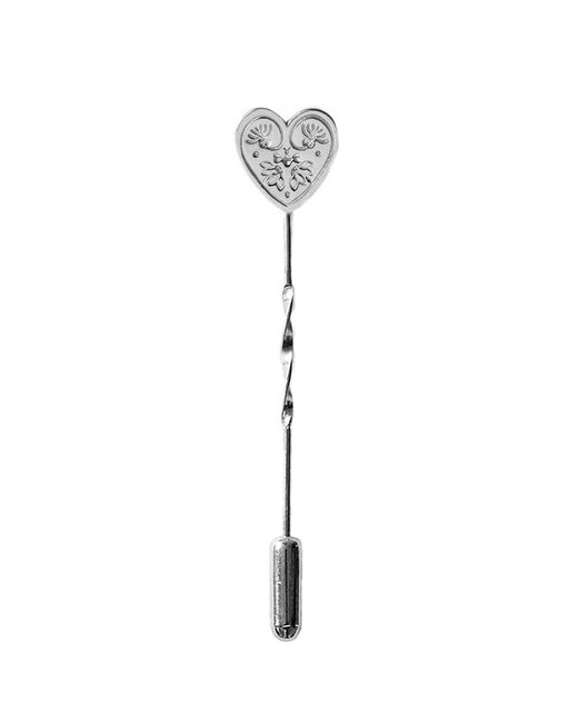 Lee Renee Metallic Wildflower Heart Tie Pin – for men