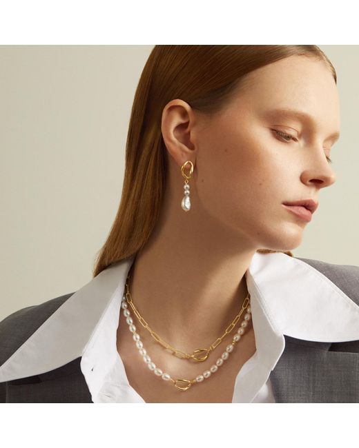 Cote Cache White Hyades Freshwater Pearl Necklaces